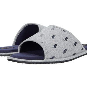 NIB POLO RALPH‎ LAUREN MEN'S SCUFF SLIPPERS GRAY